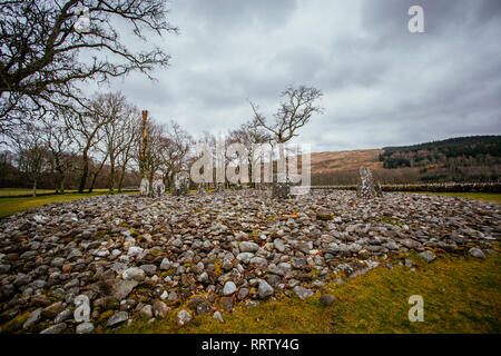 Kilmartin Glen, Temple Wood Stone Circle Stock Photo