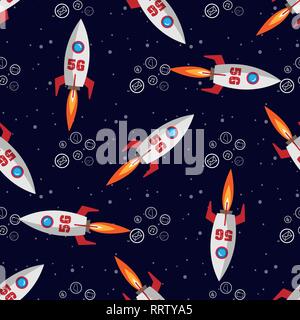 5g telecommunication with rocket and apps icon Seamless pattern 10 eps Stock Vector