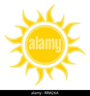 flat sun icon symbol. Vector illustration for design Stock Vector