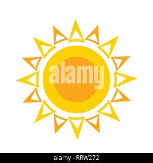 flat sun icon symbol. Vector illustration for design Stock Vector