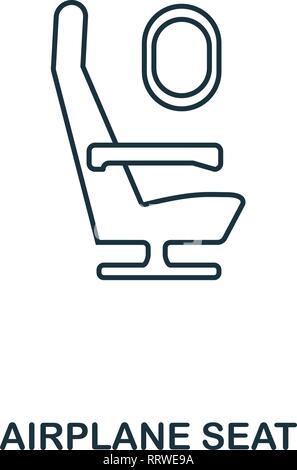 Plane seat icon outline vector. Airplane chair. Class flight Stock ...