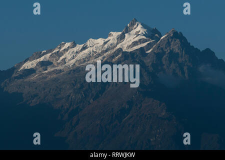 View of Kangchenjunga mountain range, Great Himalaya Range, Sikkim, India Stock Photo