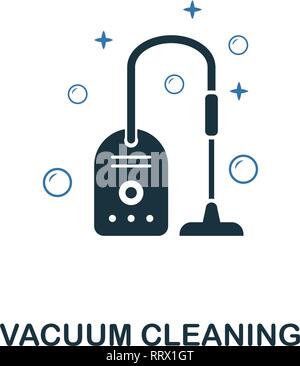 Vacuum Cleaning icon. Creative two colors design from cleaning icons collection. UI and UX usage. Illustration of vacuum cleaning icon. Pictogram Stock Vector