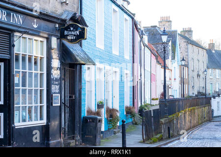 High street in South Queensferry Edinburgh, Scotland Stock Photo