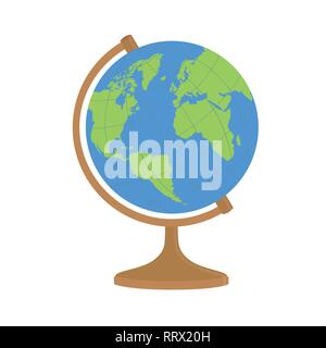 World globe on a stand vector illustration. Stock Vector