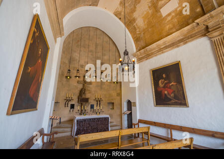 El Calvari chapel in Pollenca town, Mallorca (Majorca), Balearic Islands, Spain Stock Photo