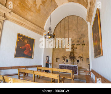 El Calvari chapel in Pollenca town, Mallorca (Majorca), Balearic Islands, Spain Stock Photo