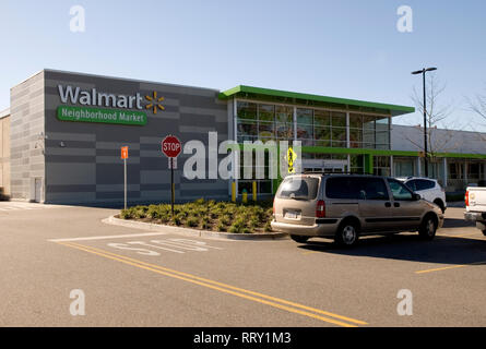 Walmart Neighborhood Market at Myrtle Beach, South Carolina USA. Stock Photo