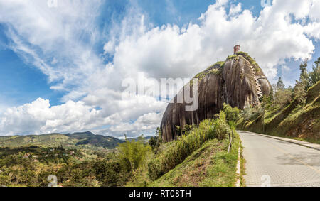 Guatape Rock (Piedra del Penol) - Guatape, Antioquia, Colombia Stock Photo