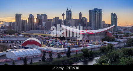 Panoramic view of the Indian Village at the Calgary Stampede in Calgary ...