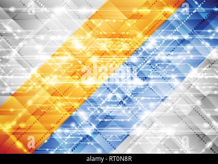 Bright shiny abstract sparkling tech background. Vector design Stock Vector