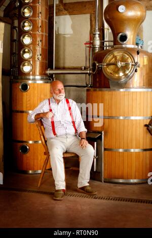 Charles Martell, the High Sheriff of Gloucestershire, a farmer, cheesemaker and distiller. Stock Photo