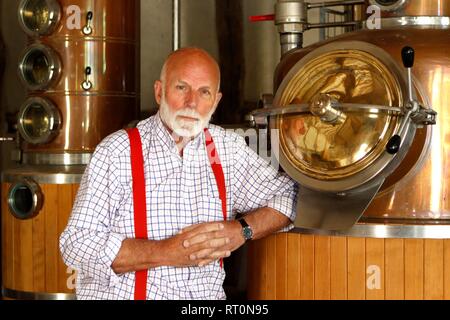 Charles Martell, the High Sheriff of Gloucestershire, a farmer, cheesemaker and distiller. Stock Photo