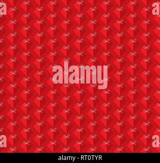 creative abstract red heart shape pattern background design vector Stock Vector