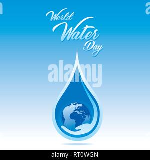 creative world water day poster or banner design Stock Vector