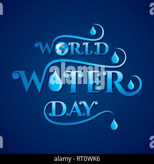 creative world water day poster or banner design Stock Vector