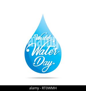 creative world water day poster or banner design, save water concept Stock Vector