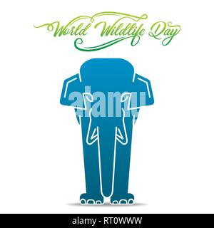 world wildlife day banner design, animal in forest design Stock Vector