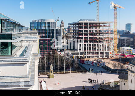 Major construction projects as the redevelopment of Birmingham city centre continues at Paradise Stock Photo