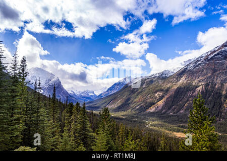 Canada, Alberta, Jasper National Park. Pyramid Mountain and reflections ...
