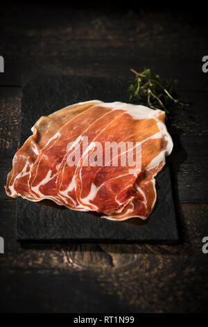 Prosciutto, dry-cured Italian ham Stock Photo