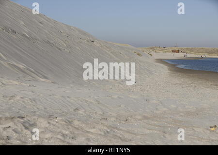 A lagoon at the beach in the Netherlands Stock Photo