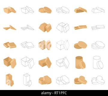 box,cardboard,cartoon,outline,case,collection,commodity,container ...