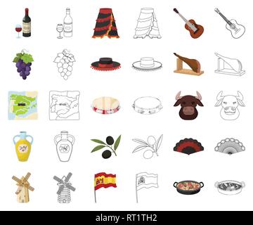 acoustic,art,attraction,bottle,branch,bull,bunch,cartoon,outline,collection,country,culture,design,fan,flag,flamenco,glass,grapes,guitar,hat,head,icon,illustration,isolated,jamon,journey,logo,matador,mill,oil,olive,olives,paella,population,set,showplace,sight,sign,skirt,spain,spanish,symbol,tambourine,territory,tourism,traditional,traditions,traveling,vector,web,wine Vector Vectors , Stock Vector