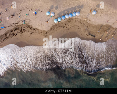 Indonesia, Bali, Canggu, Aerial view of Batu bolong beach Stock Photo