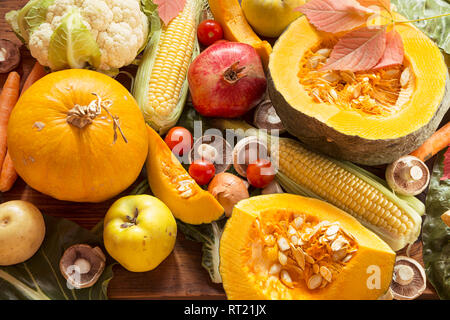 Various fresh fruits and vegetables Stock Photo