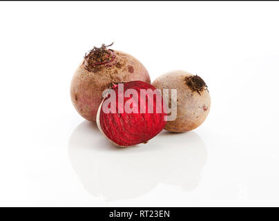 Whole and sliced beetroot Stock Photo