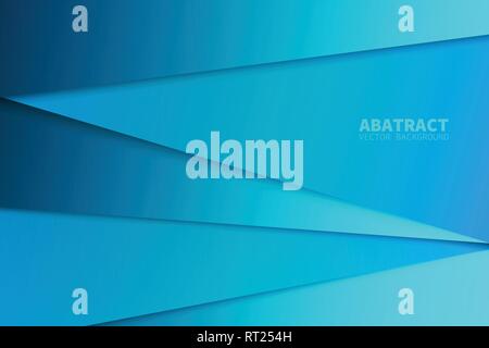 Blue triangle vector background arrow angle paper layer overlap on space for text and message artwork background design Stock Vector