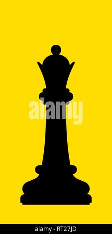 Illustration of the abstract contour chess queen piece Stock Vector ...