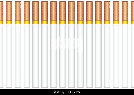 Seamless pattern of cigarettes lot Stock Vector