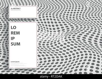 Abstract modern dot of mesh cover design with white copy space of text. You can use for cover design, ad, presentation, annual report. illustration ve Stock Vector