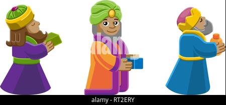 three wise women cartoon clipart