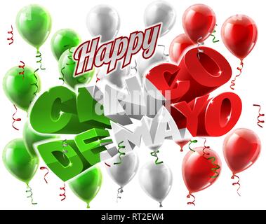 Cinco De Mayo Mexican Holiday Themed Background Stock Vector