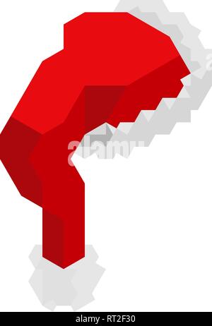 Santa Claus Hat Geometric Christmas Illustration Stock Vector