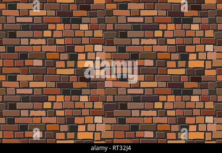 Vector old brick wall background. Seamless pattern Stock Vector