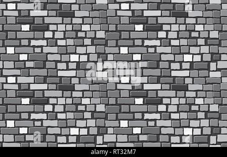 Vector old brick wall background. Seamless pattern Stock Vector