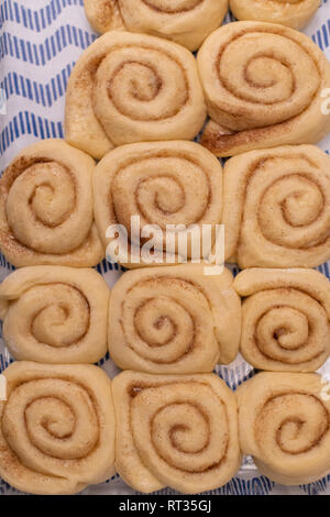 homemeda cinnamon rolls, ready to bake Stock Photo