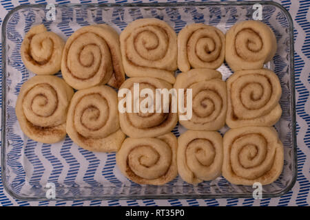 homemeda cinnamon rolls, ready to bake Stock Photo