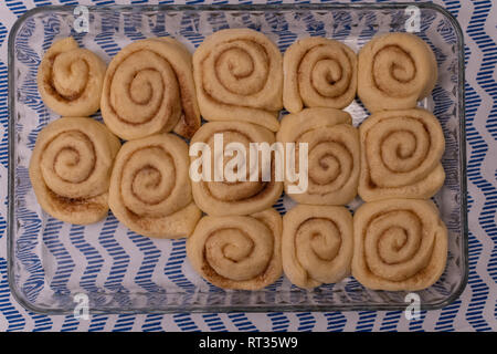homemeda cinnamon rolls, ready to bake Stock Photo