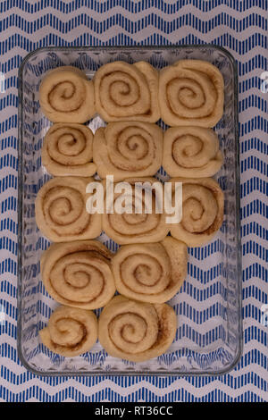 homemeda cinnamon rolls, ready to bake Stock Photo