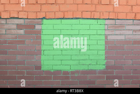 background of the green bricks. photo with place for text Stock Photo