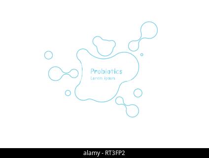 Biotechnology. Symbol molecule. Vector logo template. Abstract molecule vector template. Nanotechnology development. Logo for the medical industry Stock Vector