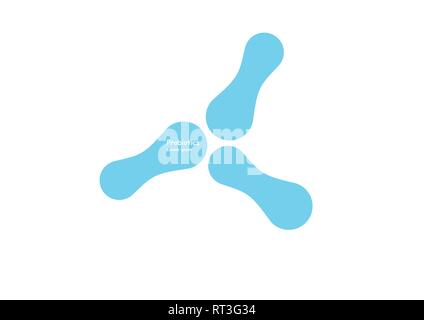 Biotechnology. Symbol molecule. Vector logo template. Abstract molecule vector template. Nanotechnology development. Logo for the medical industry Stock Vector