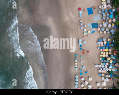 Indonesia, Bali, Semenyak, Aerial view of Double-six beach Stock Photo