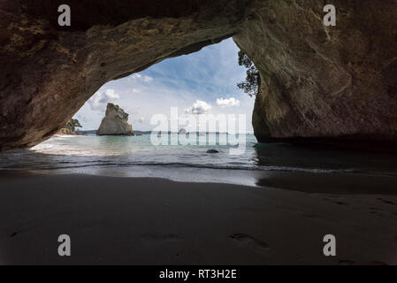 Cathedral Cove, New Zealand Stock Photo