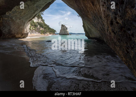 Cathedral Cove, New Zealand Stock Photo